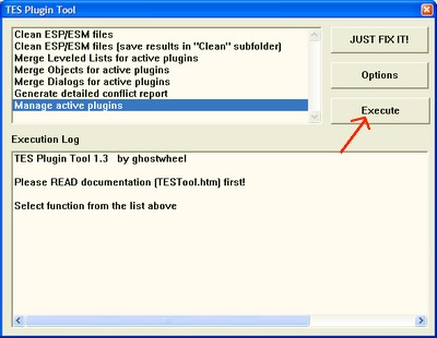 TESTool - Manage active plugins option